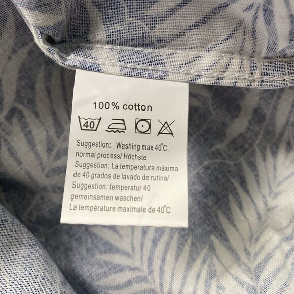 Coofandy Short Sleeve Button Down Hawaiian Shirt Blue Mens Size XL Brand New - Picture 8 of 9